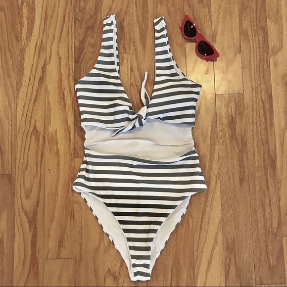 Other - Vintage Stripped One piece Swimsuit